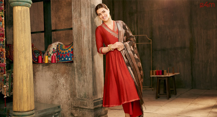 green emerald velvet dress Kriti Sanon in our Ready To Go Sharara Set – Sukriti and Aakriti main image 0
